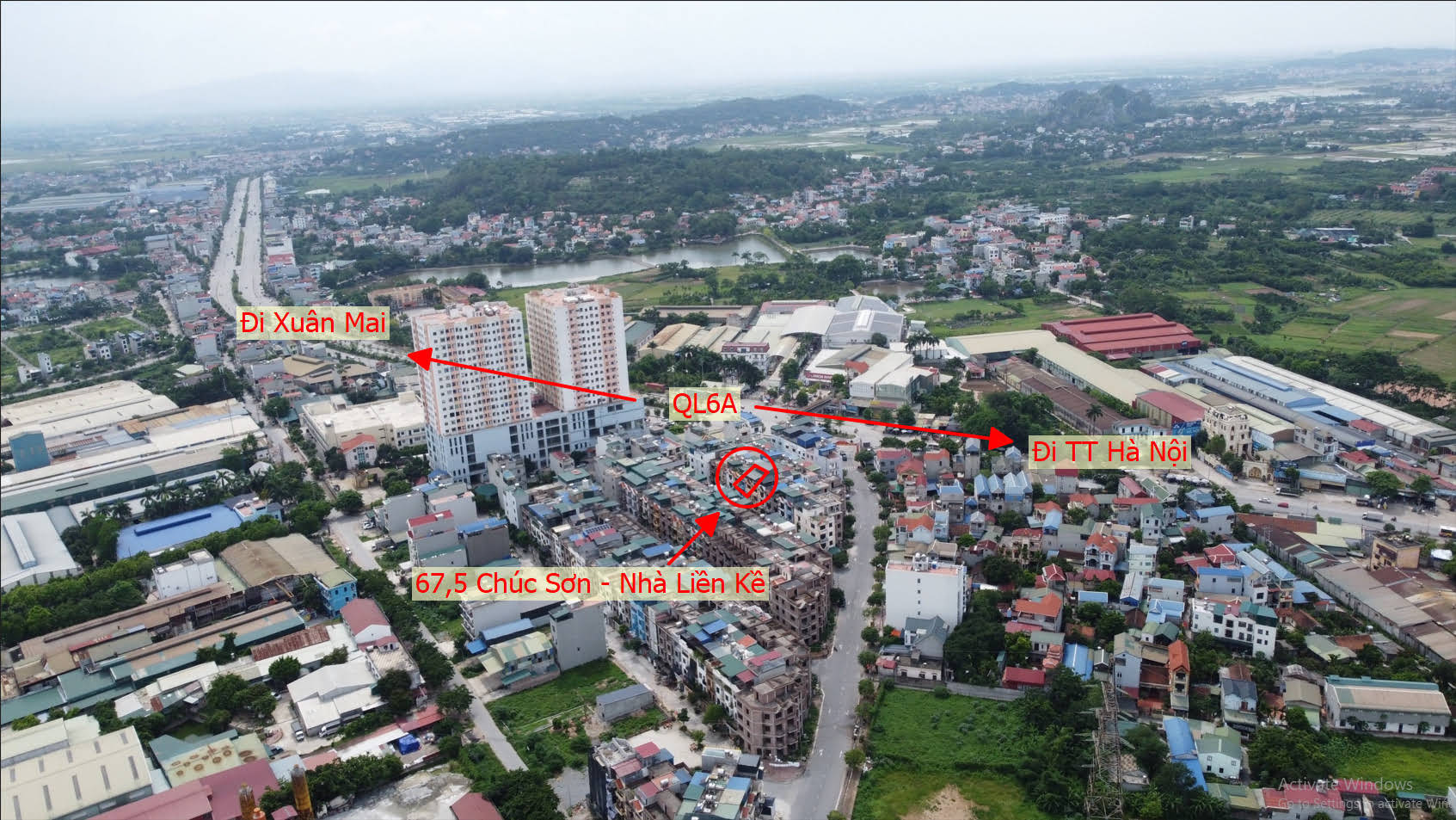 Hình ảnh Bán Nhà Liền Kề Tại Thị Trấn Chúc Sơn Ngay Sát QL6A Giáp Quận Hà Đông