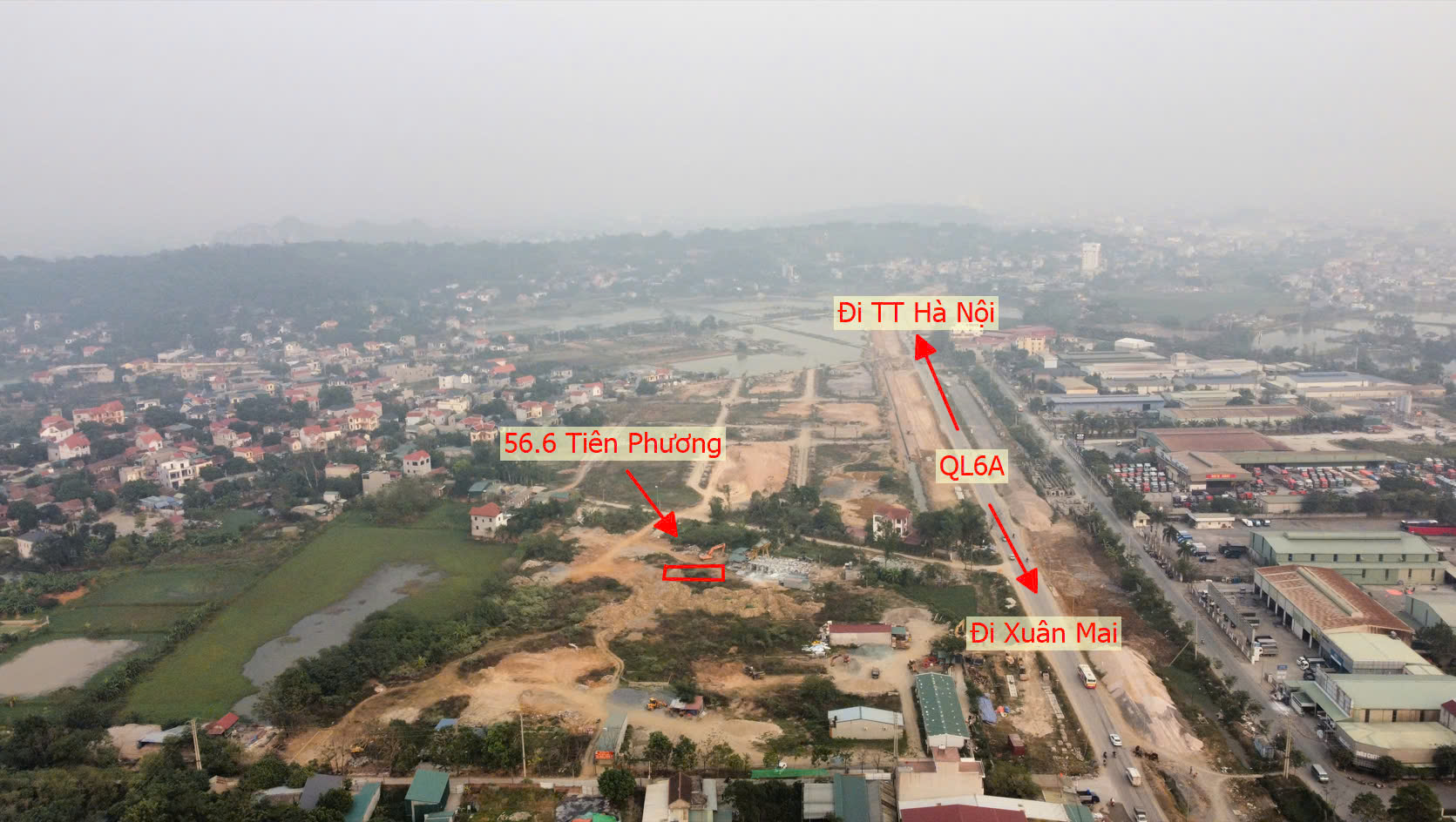 Hình ảnh Bán Thửa Đất 56.6m Tại Tiên Phương Ngay Sát QL6A Đang Triển Khai Mở Rộng - Đất Dịch Vụ Tiên Phương 