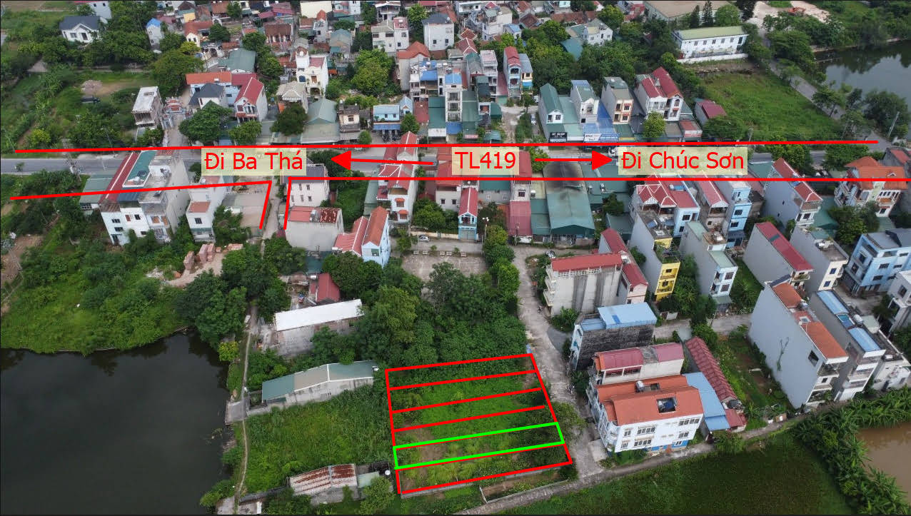 Hình ảnh Bán Đất Phân Lô Tại Đại Yên Chương Mỹ Làn 2 TL419 Giáp Thị Trấn Chúc Sơn 