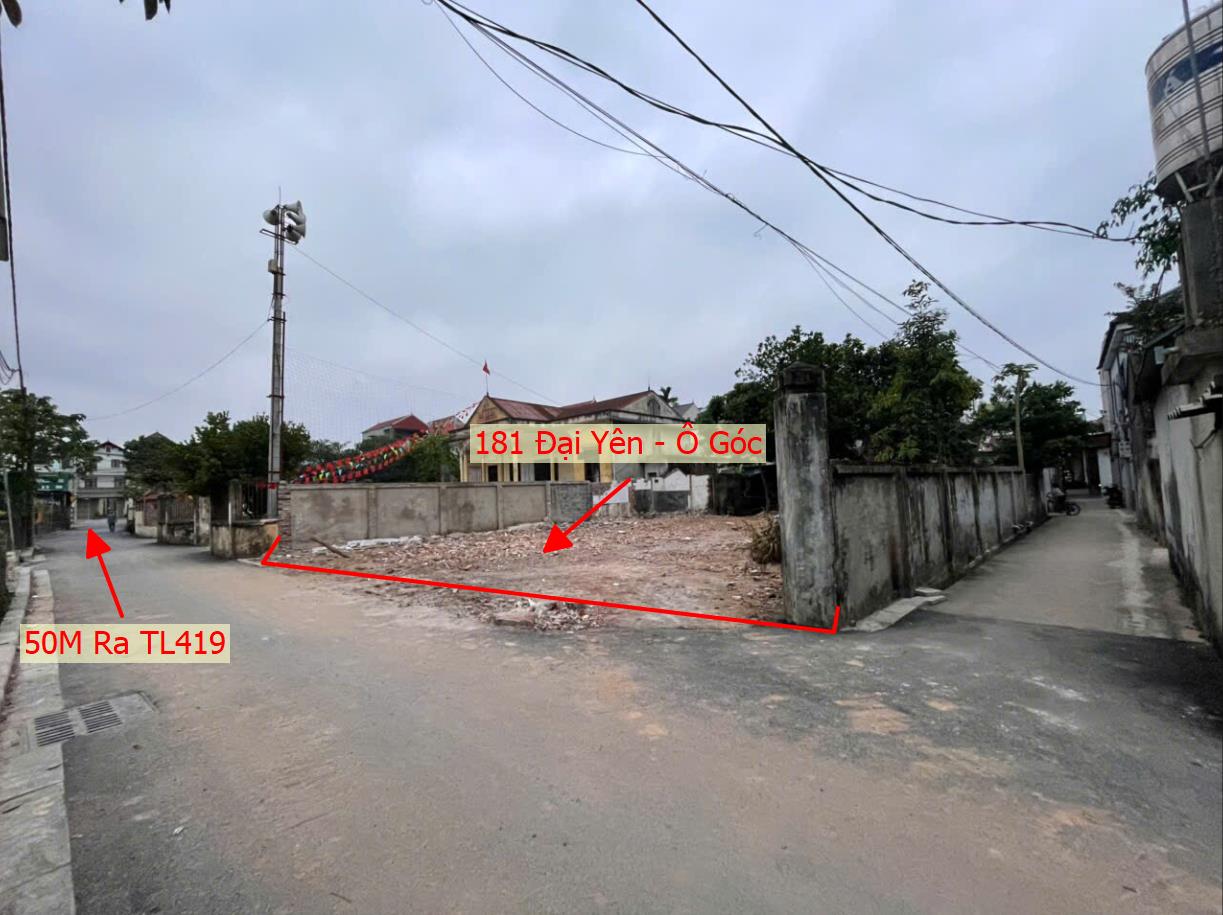 Hình ảnh Bất Động Sản Chương Mỹ Bán Đất Khu Vực Đại Yên Lô Góc 2 Mặt Thoáng Sát Đường TL419 Ngay Cạnh Nhà Văn Hóa Xóm Tiếu