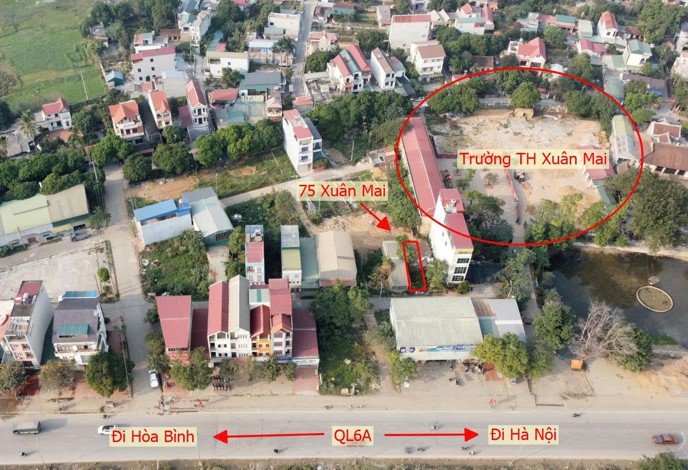 Hình ảnh Bán Thửa Đất 75m Tại Thị Trấn Xuân Mai Làn 2 QL6A Đang Mở Rộng Ngay Sát Trường TH Xuân Mai B 