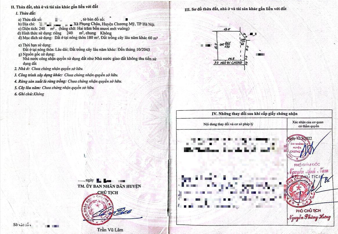 Hình ảnh Bán Thửa Đất 240m Tại Phụng Châu Sát Trục Kinh Doanh Liên Huyện Giá Chỉ Vài Tỷ