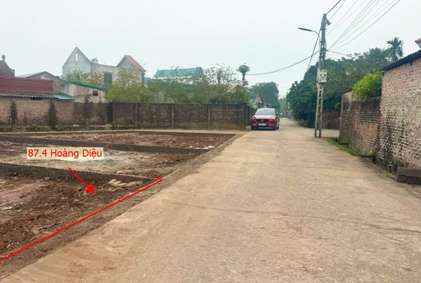 Hình ảnh Đất Phân Lô Hoàng Diệu 87.4m 2 Mặt Tiền Ô Tô Đỗ Tận Đất Gần Trục Kinh Doanh Liên Xã