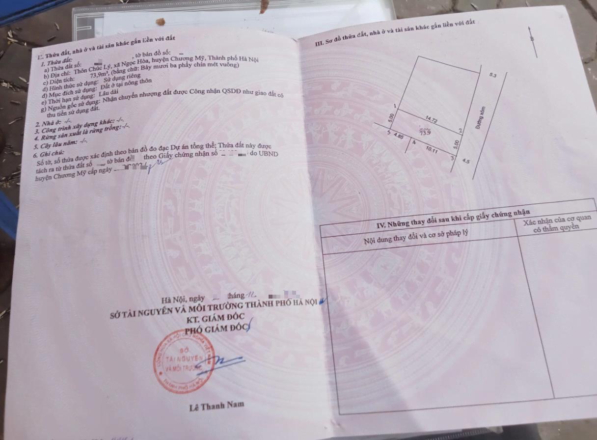 Hình ảnh Bán Thửa Đất 73.9m Tại Ngọc Hòa Ô Tô Đỗ Tận Đất Sát Trục Kinh Doanh Gần Đường TL419 