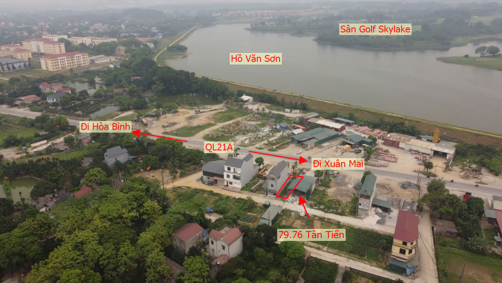 Hình ảnh Đất Đấu Giá Khu Kiến Trúc Xã Tân Tiến Bám Mặt Đường QL21A Đối Diện Hồ Văn Sơn Khu Nghỉ Dưỡng Skylake