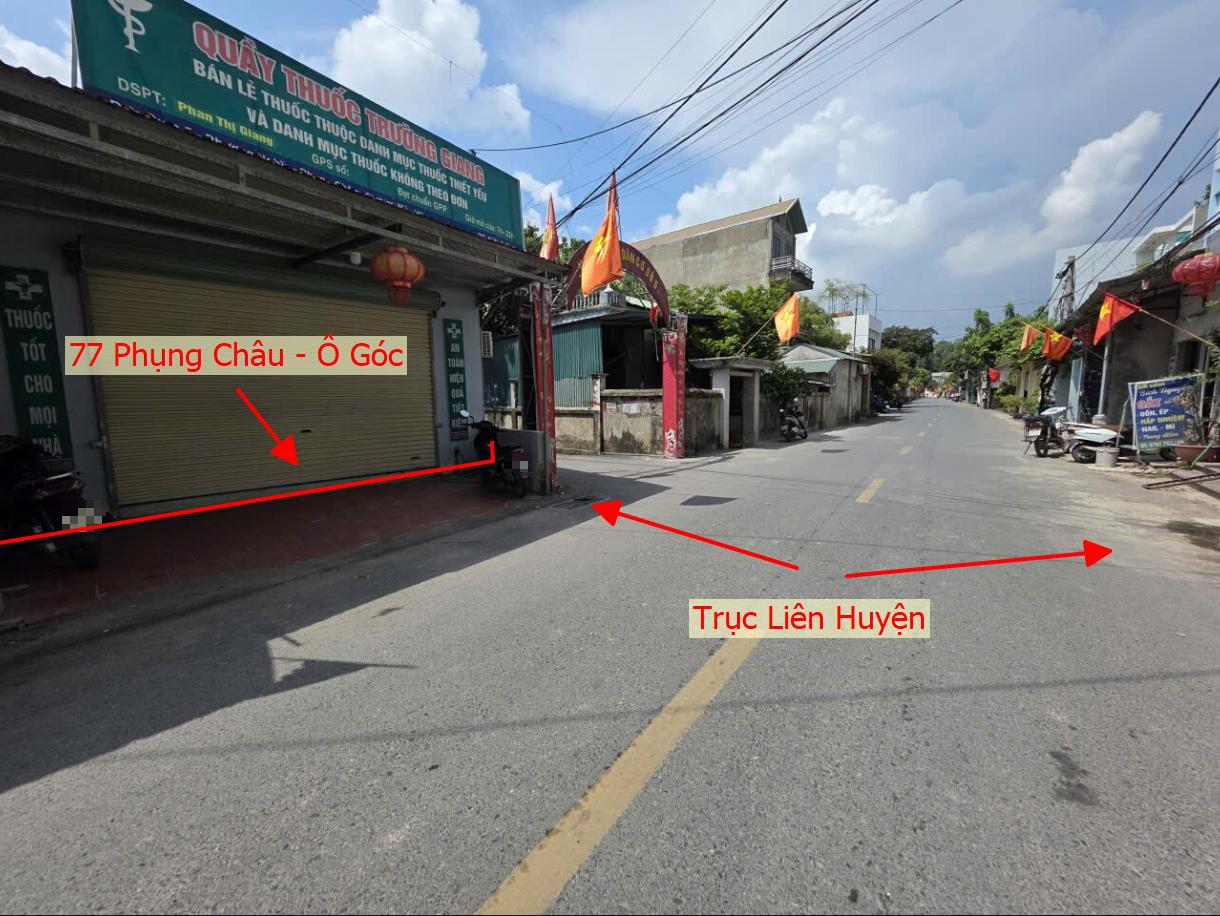Hình ảnh Bán Lô Góc 2 Mặt Tiền 77m Sẵn Nhà Cấp 4 Tại Phụng Châu Mặt Trục Chính Kinh Doanh Liên Huyện 