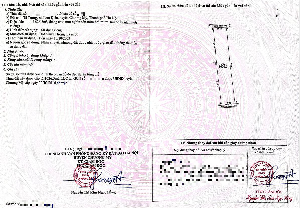 Hình ảnh Bán Thửa Đất 1626.5m Tại Lam Điền Sát Trục Chính Kinh Doanh Liên Xã Giá Chỉ Vài Tỷ