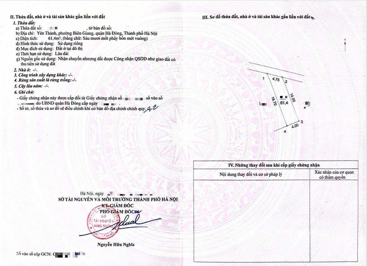 Hình ảnh Bán Thửa Đất 61.4m Tại Biên Giang Ô Tô Đỗ Tận Đất Sát Trục Chính Kinh Doanh Gần QL6A