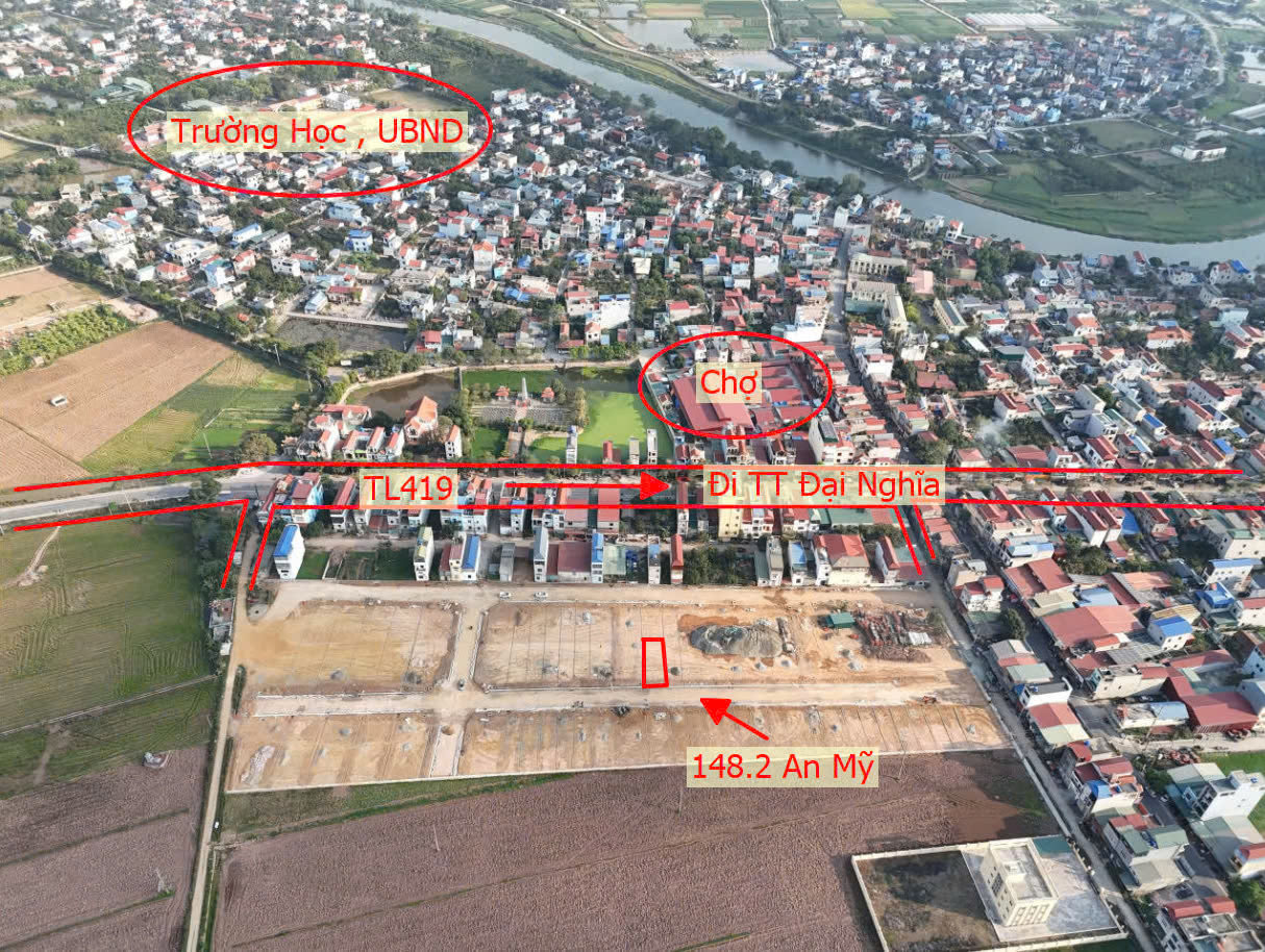 Hình ảnh Bán Đất An Mỹ Đường Ô Tô Tránh Thuộc Khu Đất Đấu Giá Đồng Chùa Xã An Mỹ Ngay Gần TL419 