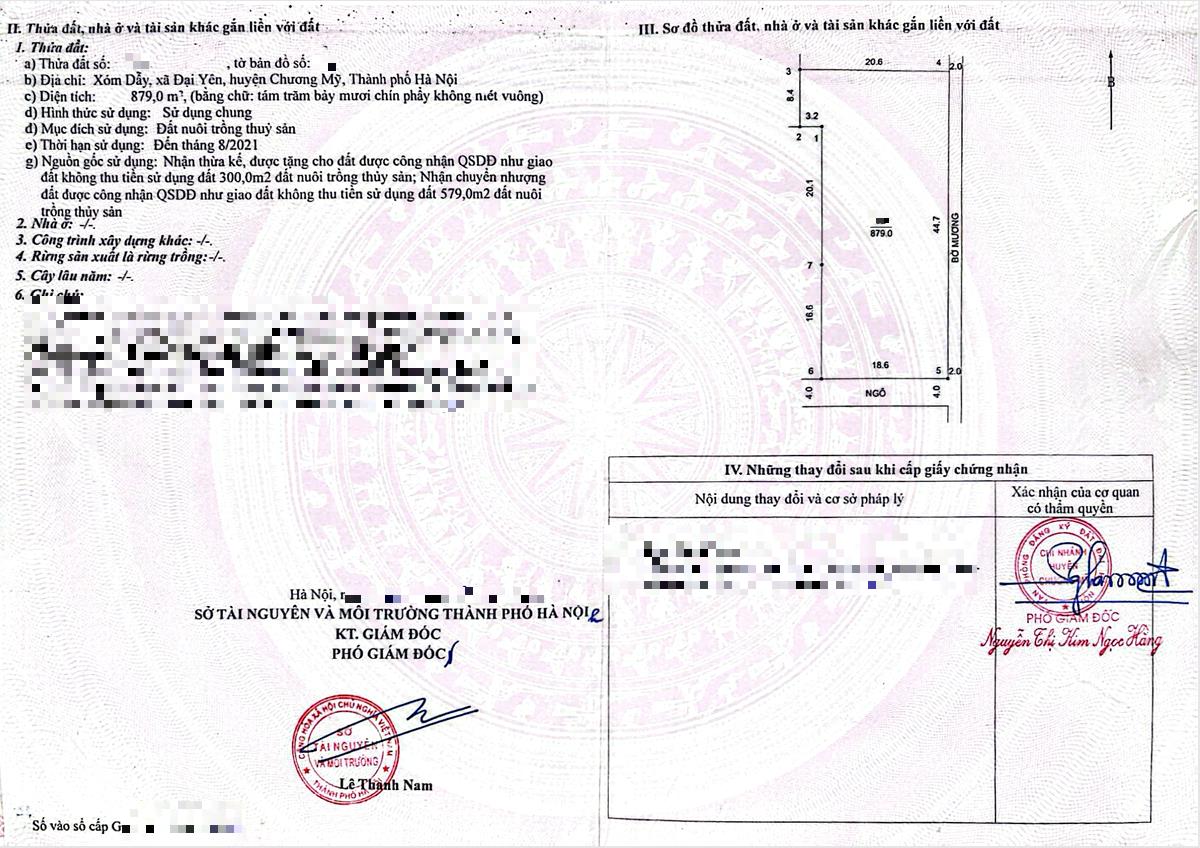 Hình ảnh Bán Thửa Đất 879m Tại Đại Yên Ô Tô Đỗ tận Đất Ngay Gần Mặt Đường Kinh Doanh TL419