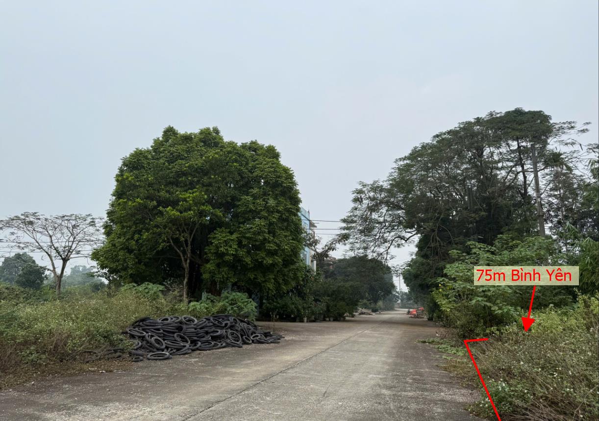 Hình ảnh Bán Lô Đẩ 75m Tại bình Yên Thạch Thất Bám Đường Bê Tông Ô Tô Vào Tận Đất Dân Cư Đông Đúc Thân Thiện Gần Chợ Trường Học Sổ Đỏ Pháp Lý Rõ Ràng 