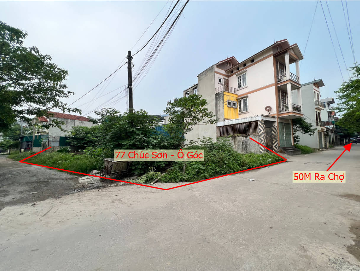 Hình ảnh Bán Lô Góc 2 Mặt Tiền 77m Tại Chúc Sơn Sát Chợ Chúc Sơn Mặt Trục Chính Liên Thôn