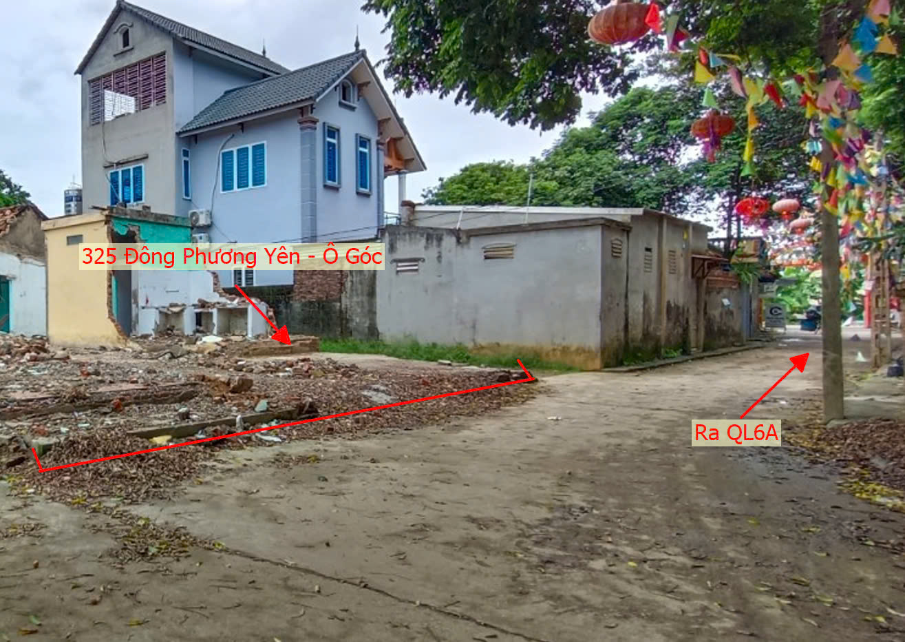 Hình ảnh Bán Lô Góc 2 Mặt Tiền 325m Tại Đông Phương Yên Ô Tô Đỗ Tận Đất Sát Mặt Đường QL6A Đang Mở Rộng 