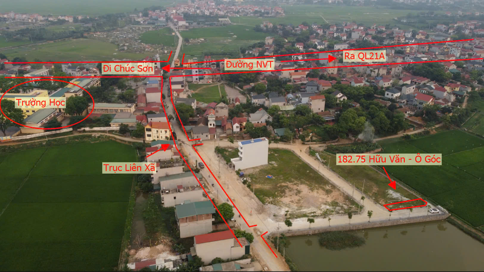 Hình ảnh Bán Lô Góc 2 Mặt Tiền Mặt View Hồ Thoáng Mát Đường Ô Tô Tránh Nhau Tại Hữu Văn 