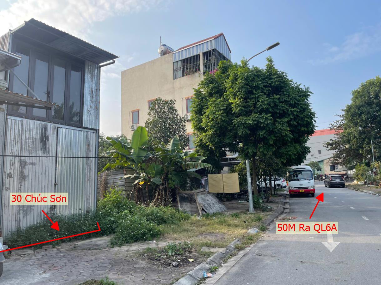 Hình ảnh Bán Thửa Đất 30m Thuộc Khu Tái Định Cư Đồng Tía Chúc Sơn Ngay Sát Trục Liên Xã Đê Đáy, QL6A