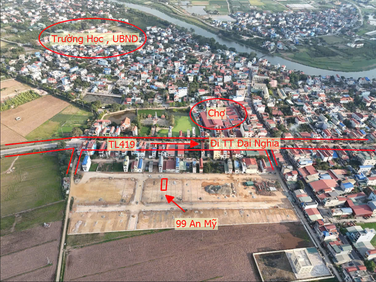 Hình ảnh Bán Đất Đấu Giá Khu Đồng Chùa Xã An Mỹ Sát Mặt Đường TL419 Ngay Trung Tâm Xã An Mỹ Mỹ Đức 