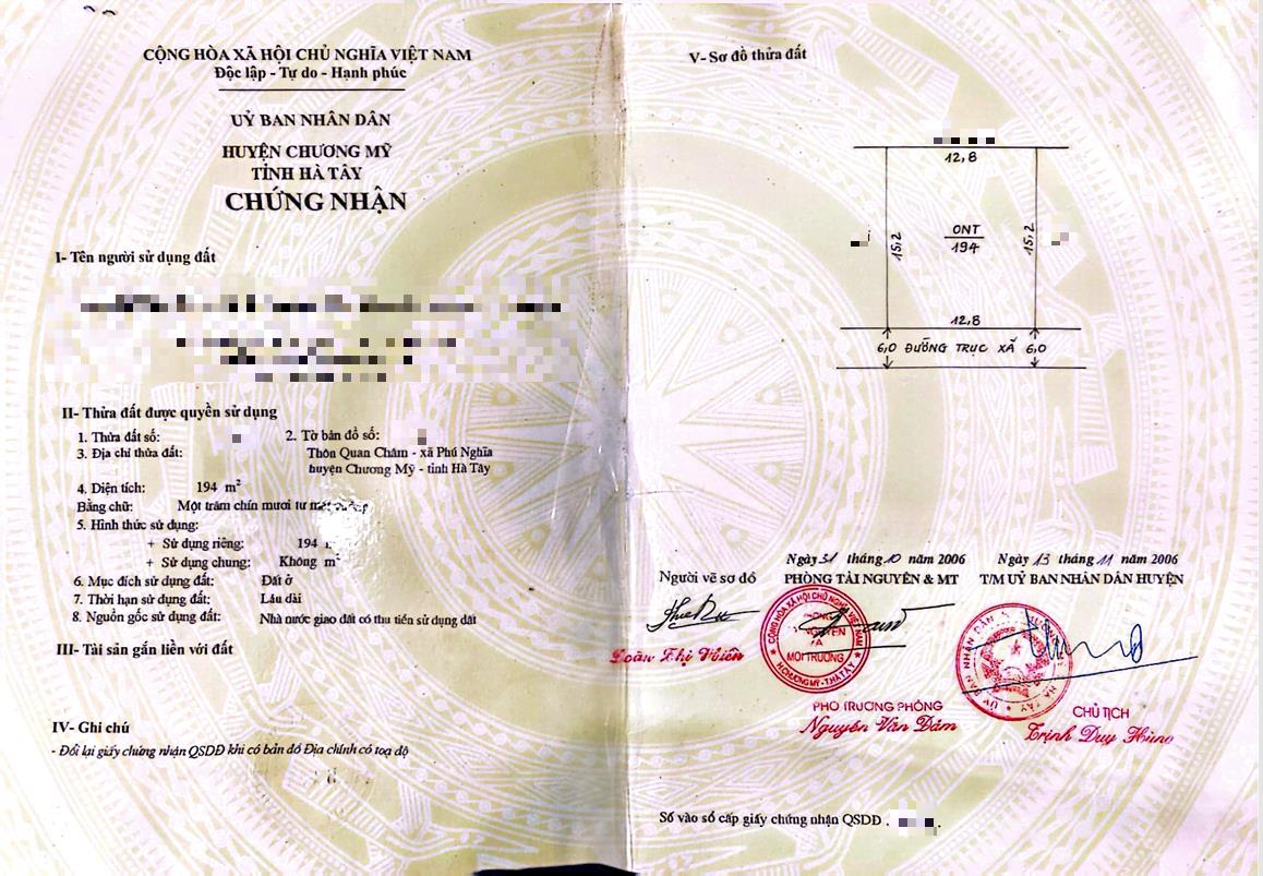 Hình ảnh Bán Đất Full Thỏ Cư 194m Tại Phú Nghĩa Đường Thông Ô Tô Sát Trục Chính Kinh Gần QL6A Đang Mở Rộng