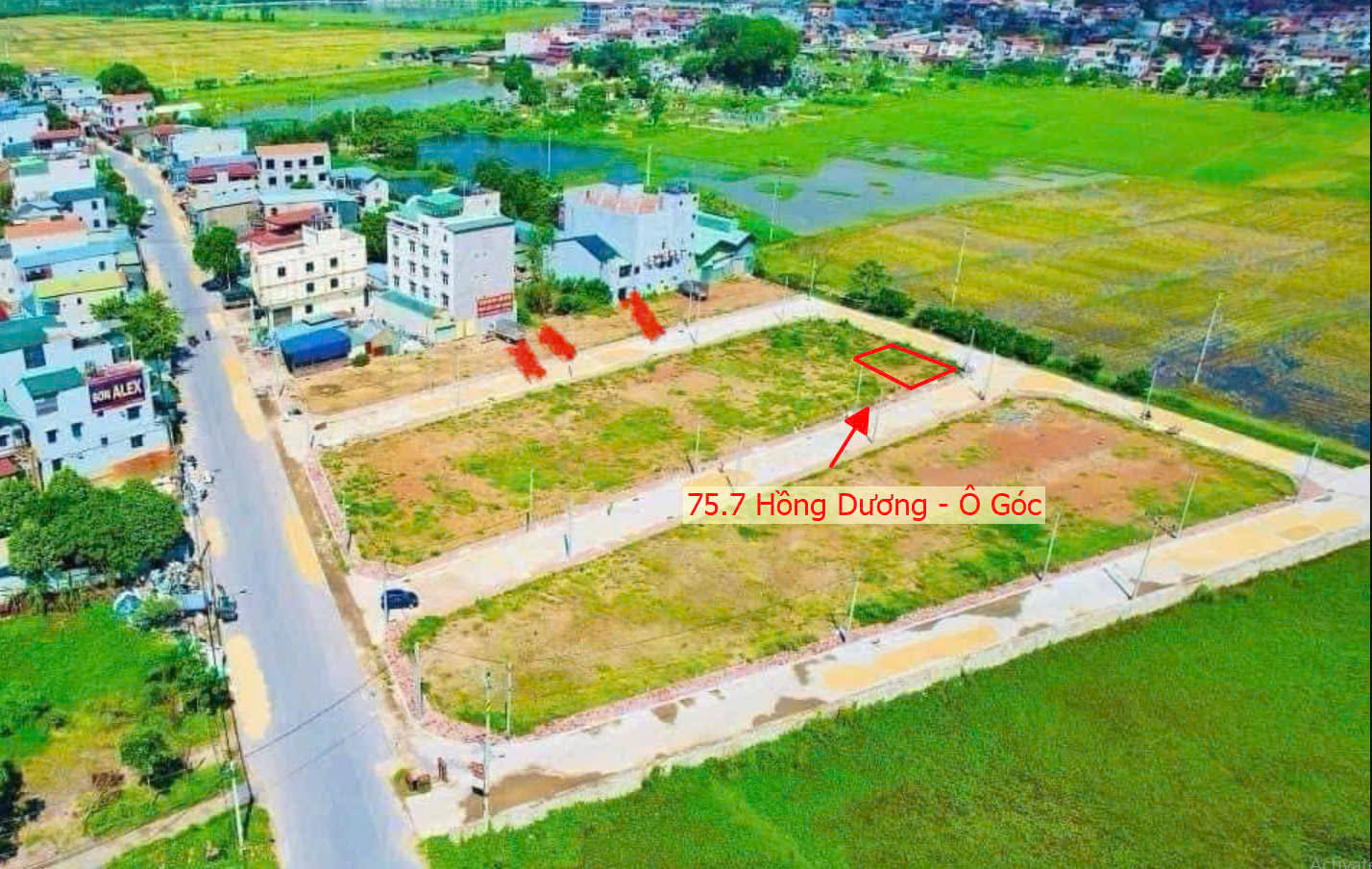 Hình ảnh Bán Lô Góc 2 Mặt Tiền Thuộc Khhu Đấu Giá Gốc Quéo Hồng Dường (TT01-1)