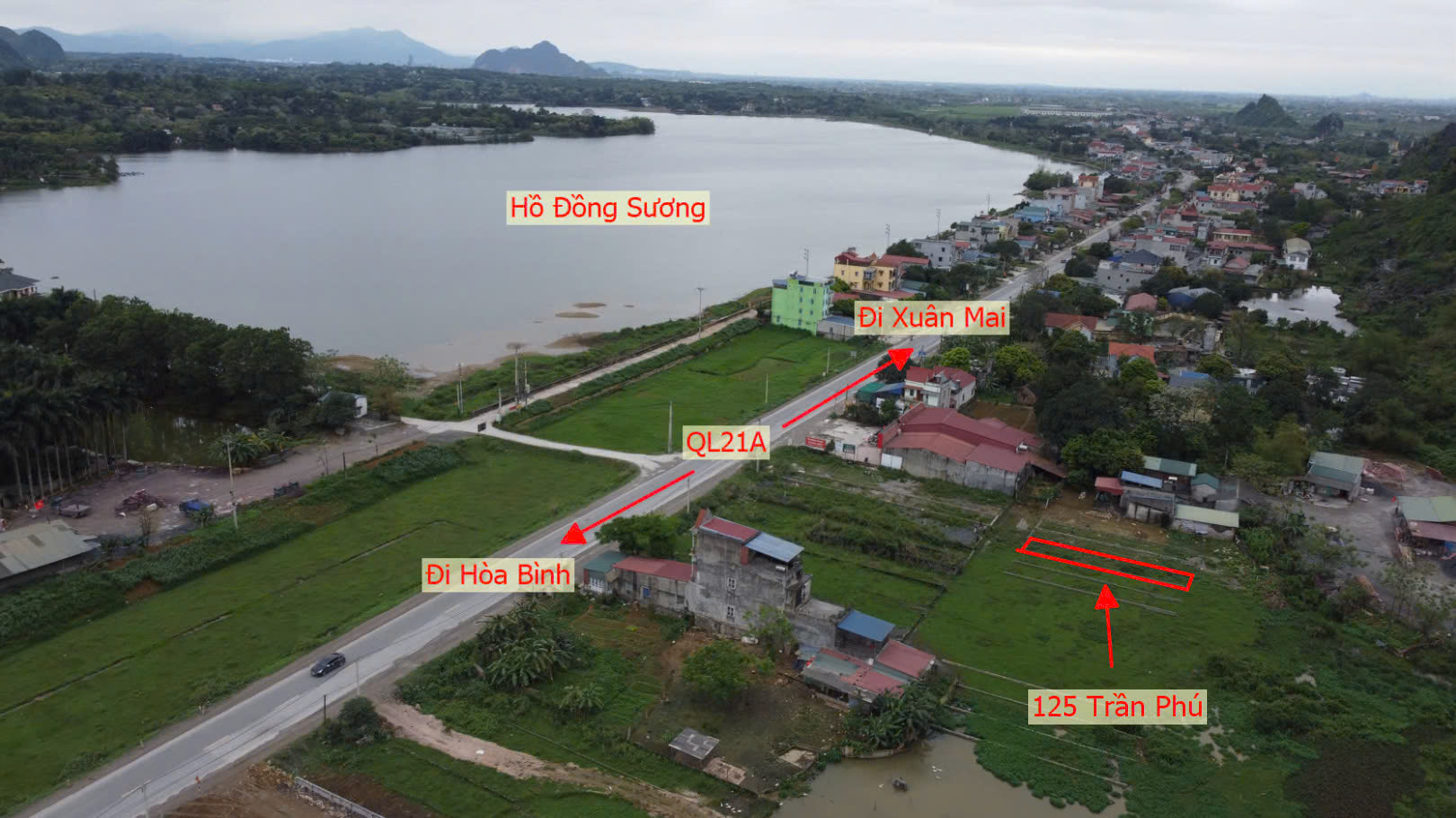 Hình ảnh Đất Phân Lô Đồng Sàng Trần Phú Làn 2 QL21A Đối Diện Hồ Đồng Sương Cực Đẹp - Đất Đấu Giá Trần Phú