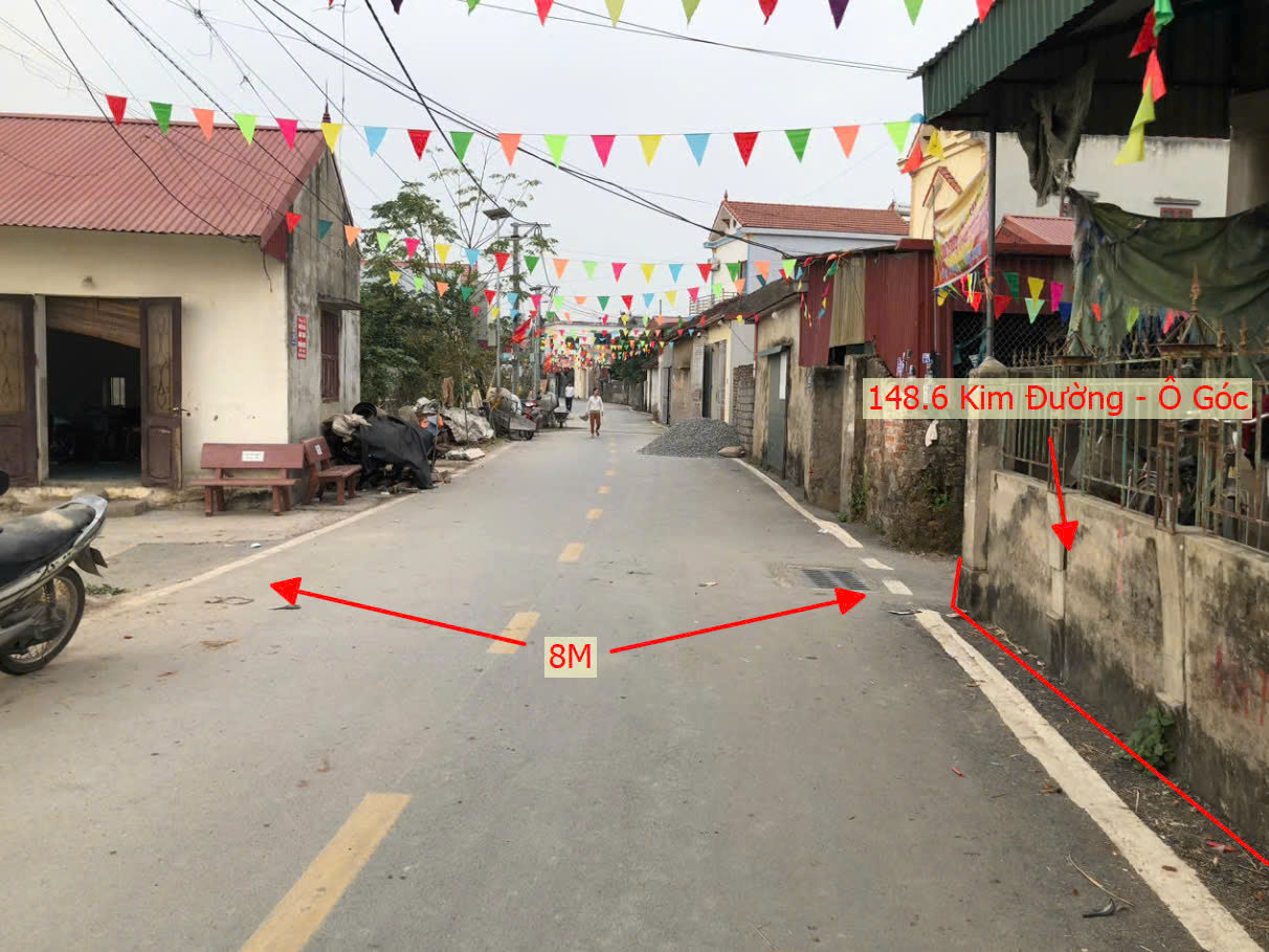 Hình ảnh Bán Lô Góc 2 Mặt Tiền 148.6M2 Tại Kim Đường - Sẵn Nhà Cấp 4 Bám Mặt Đường Kinh Doanh