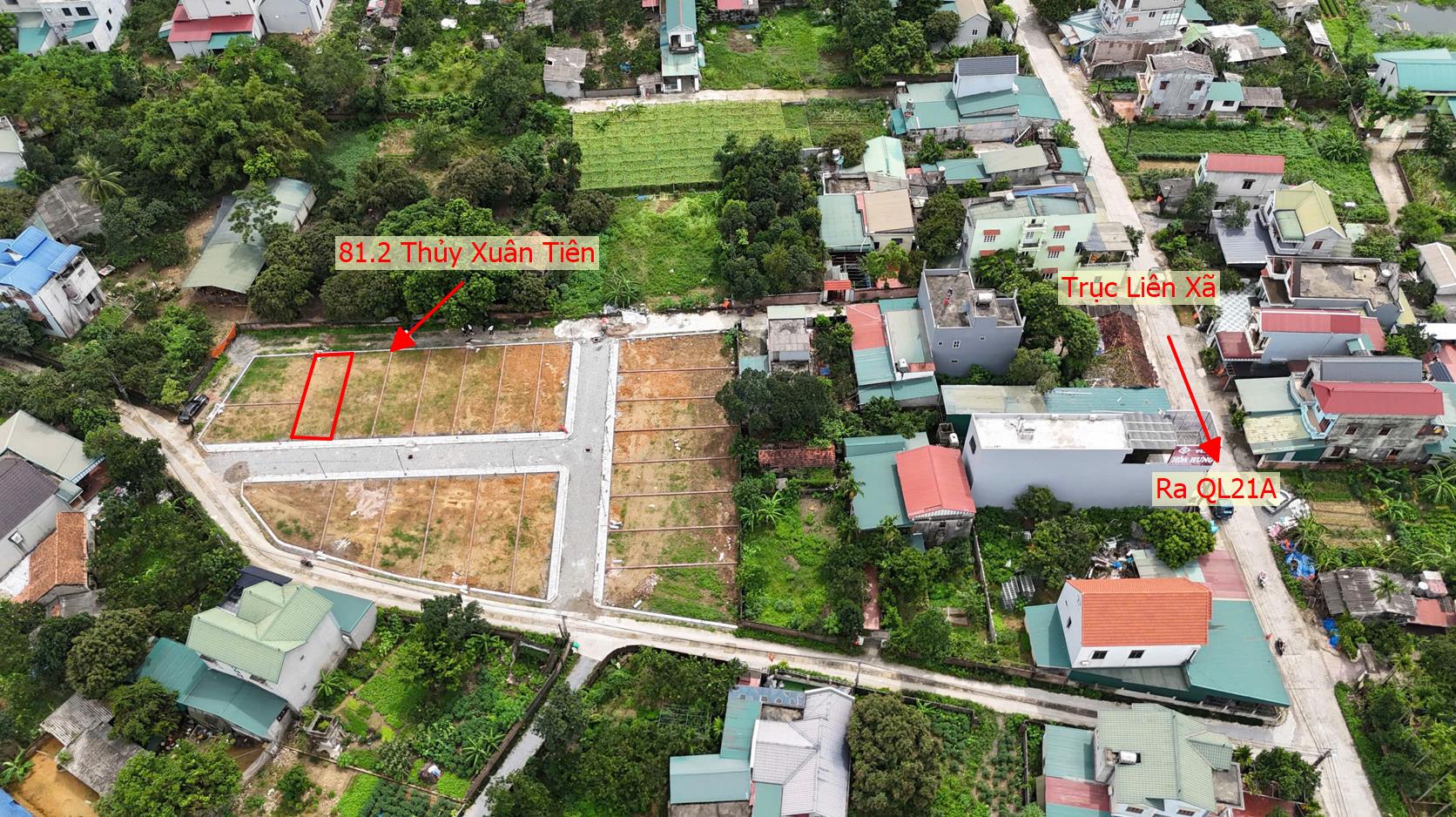 Hình ảnh Bất Động Sản Xuân Mai Bán Đất Phân Lô Khu Vực Thủy Xuân Tiên Đường Thông Ô Tô Sát Trục Chính Kinh Doanh Liên Xã