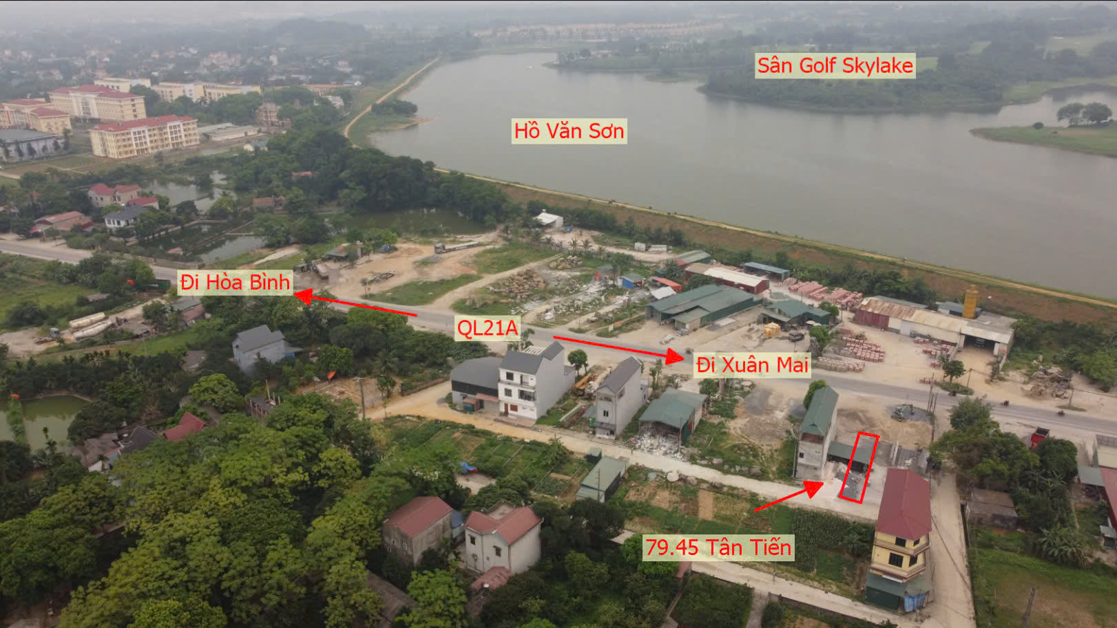 Hình ảnh Đất Đấu Giá Khu Kiến Trúc Xã Tân Tiến Bám Mặt Đường QL21A Đối Diện Hồ Văn Sơn Khu Nghỉ Dưỡng Skylake