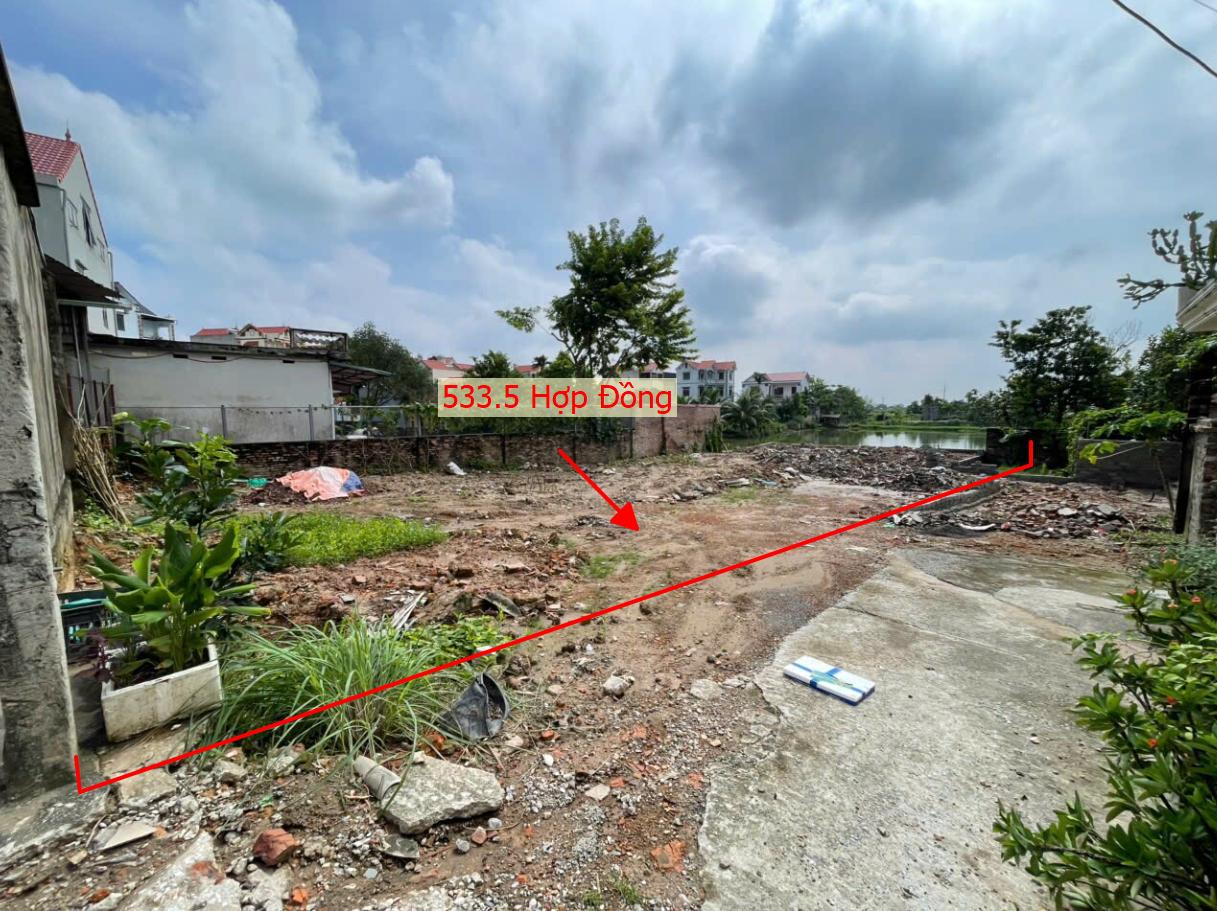 Hình ảnh Bán Thửa Đất 533.5m Tại Hợp Đồng Mặt Sau View Hồ Thoáng Mát Gần Đường TL419