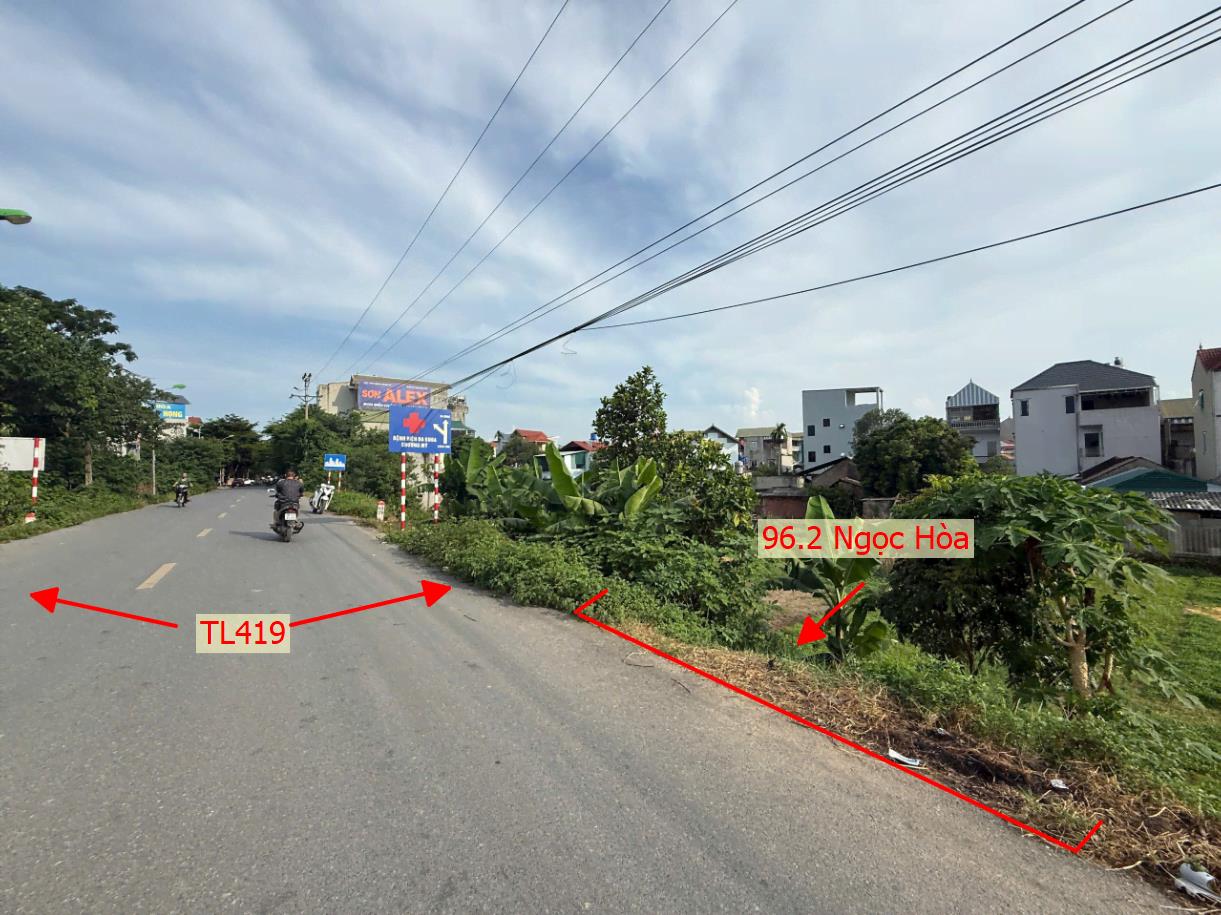Hình ảnh Bán Thửa Đất 96.2m Tại Ngọc Hòa Mặt Đường Kinh Doanh TL419 Đối Diện Công Ty K+K