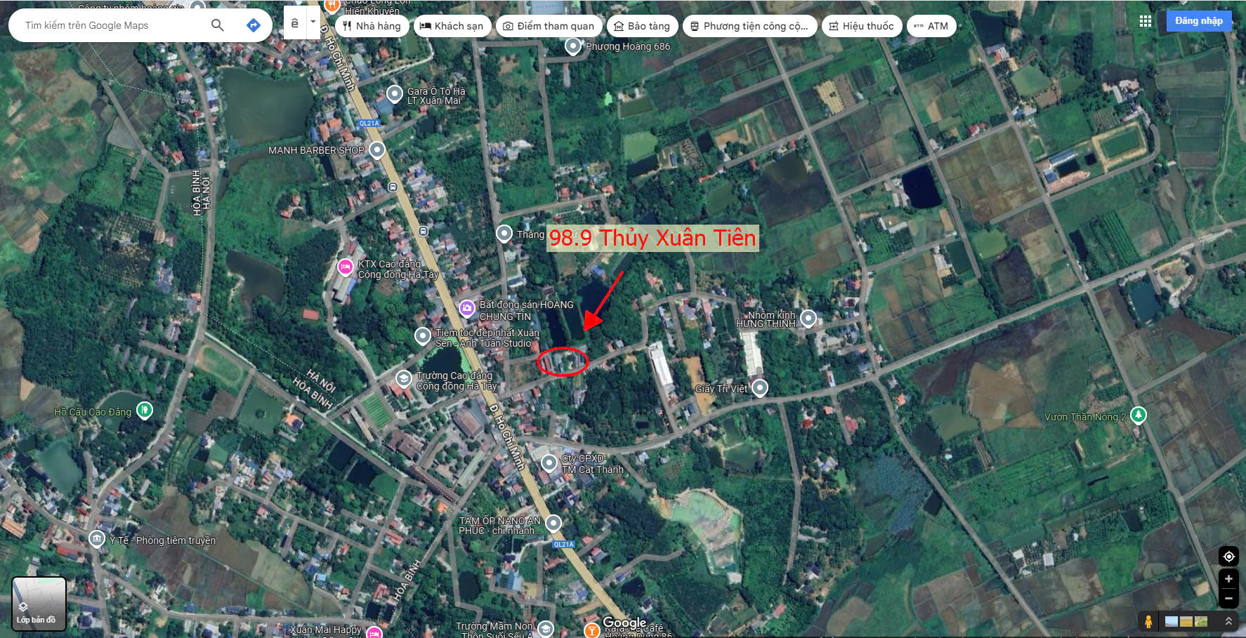 Hình ảnh Bán Đất Thủy Xuân Tiên Sát Mặt Đường Kinh Doanh QL21A Ô Tô Vào Tận Đất Giá Nhỉnh Tỷ 