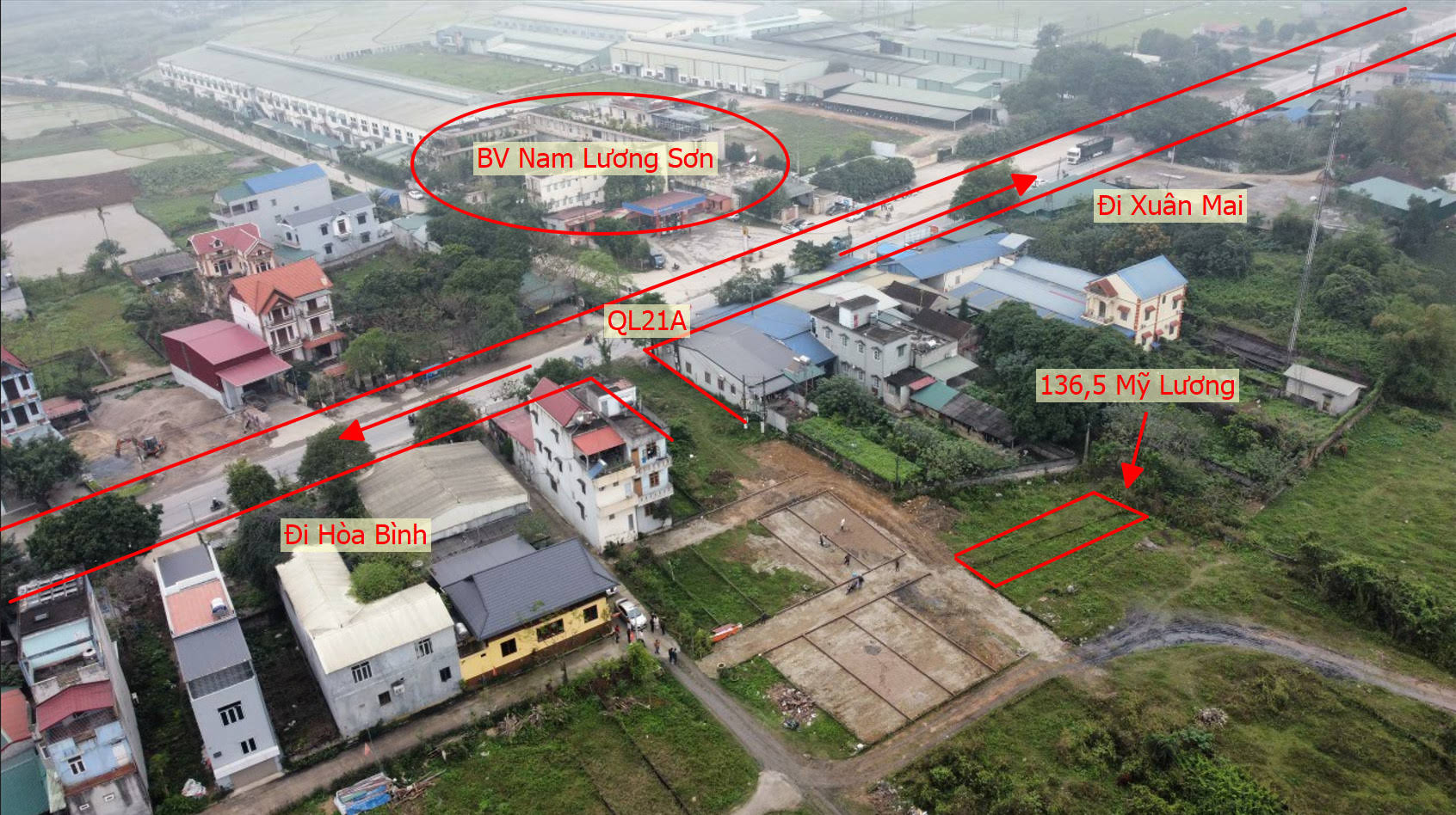 Hình ảnh Bán Đất Full Thổ Cư Sát QL21A Đối Diện Bệnh Viên Nam Lương Sơn Tại Mỹ Lương