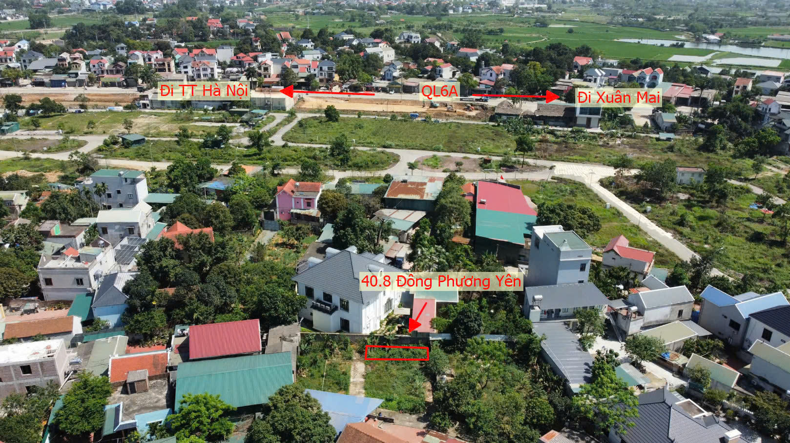 Hình ảnh Bán Đất Phân Lô Xã Đông Phương Yên Ngay Sát Mặt Đường Kinh Doanh QL6A Đang Triển Khai Mở Rộng 