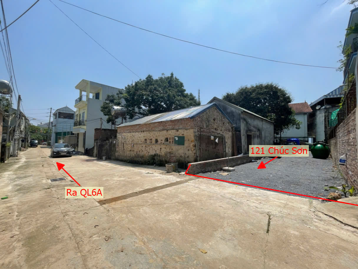 Hình ảnh Bán Thửa Đất 2 Mặt Thoáng 121m Tại Thị Trấn Chúc Sơn Đường Ô Tô Tránh Ngay Sát QL6A