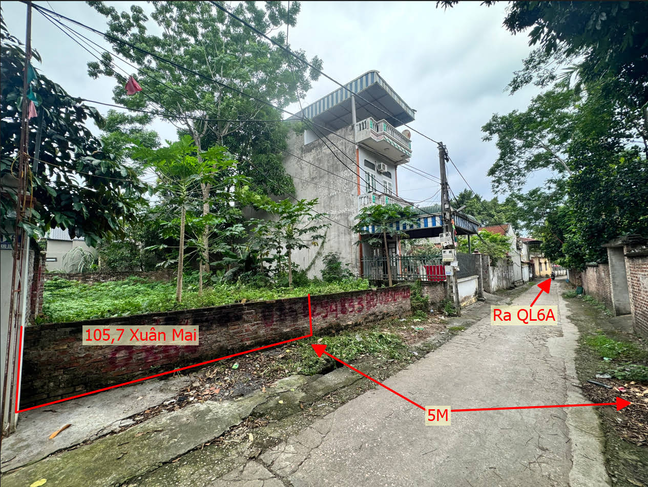 Hình ảnh Bán Thửa Đất Full Thổ Cư 105.7m Tại Xuân Mai Ô Tô Đỗ Tận Đất Gần QL6A Đang Triển Khai Mở Rộng