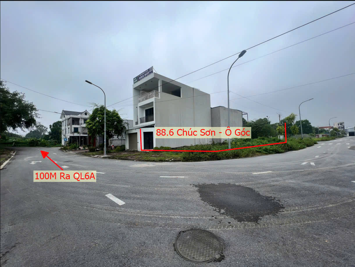 Hình ảnh Bán Lô Góc 2 Mặt Tiền Sát Trục Chính Liên Xã Gần QL6A Tại Thị Trấn Chúc Sơn 