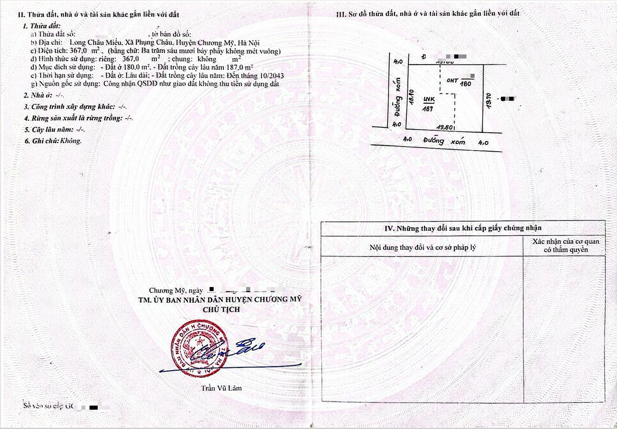 Hình ảnh Bán Lô Góc 2 Mặt Tiền 367m Tại Phụng Châu Ô Tô Đỗ Tận Đất Sát Trục Kinh Doanh Liên Xã