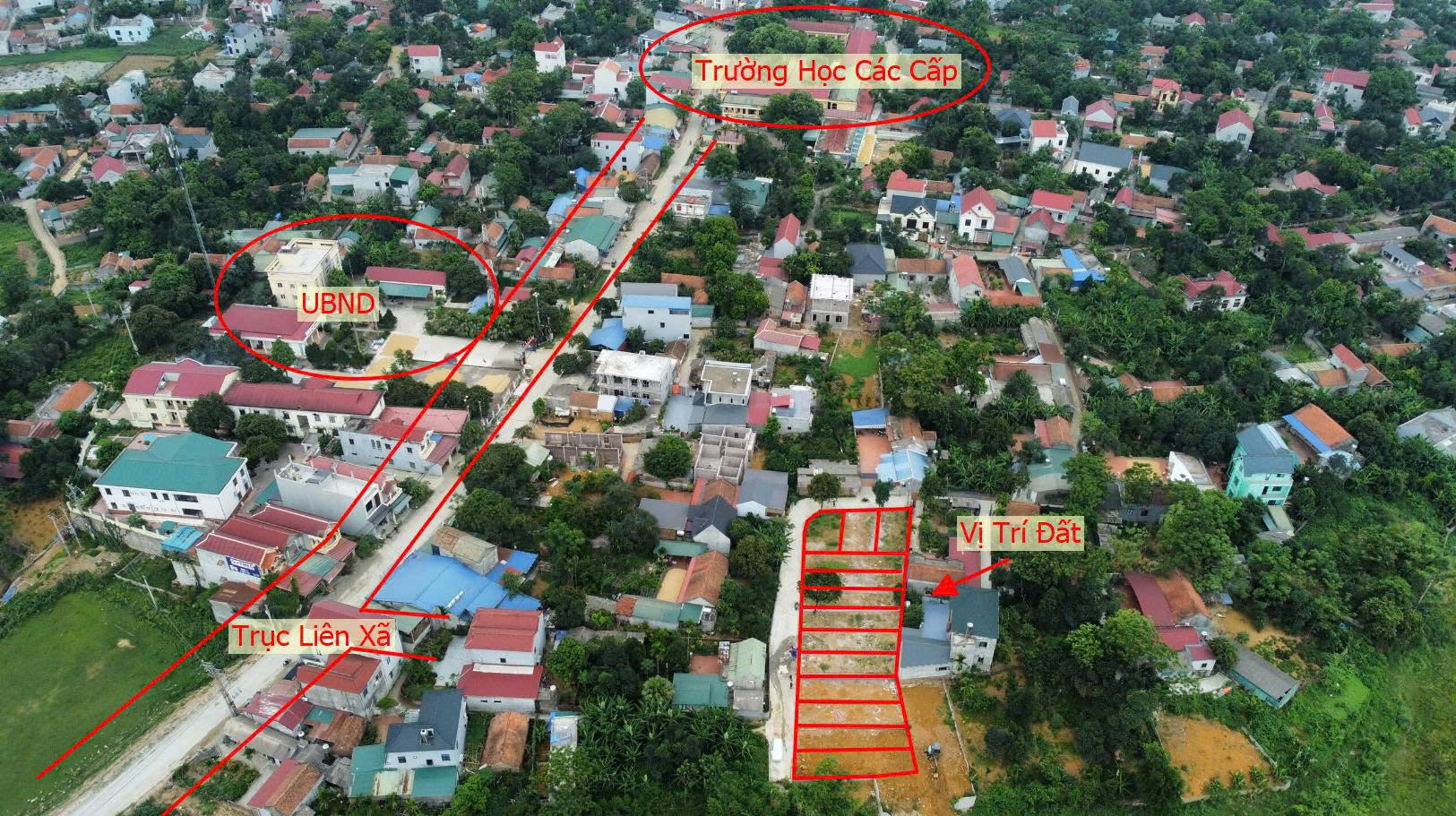 Hình ảnh Đất Phân Lô Hoàng Văn Thụ Sát Trục Kinh Doanh Liên Xã Đối Diện Ủy Ban Ngay Gần Trường Học Các Cấp