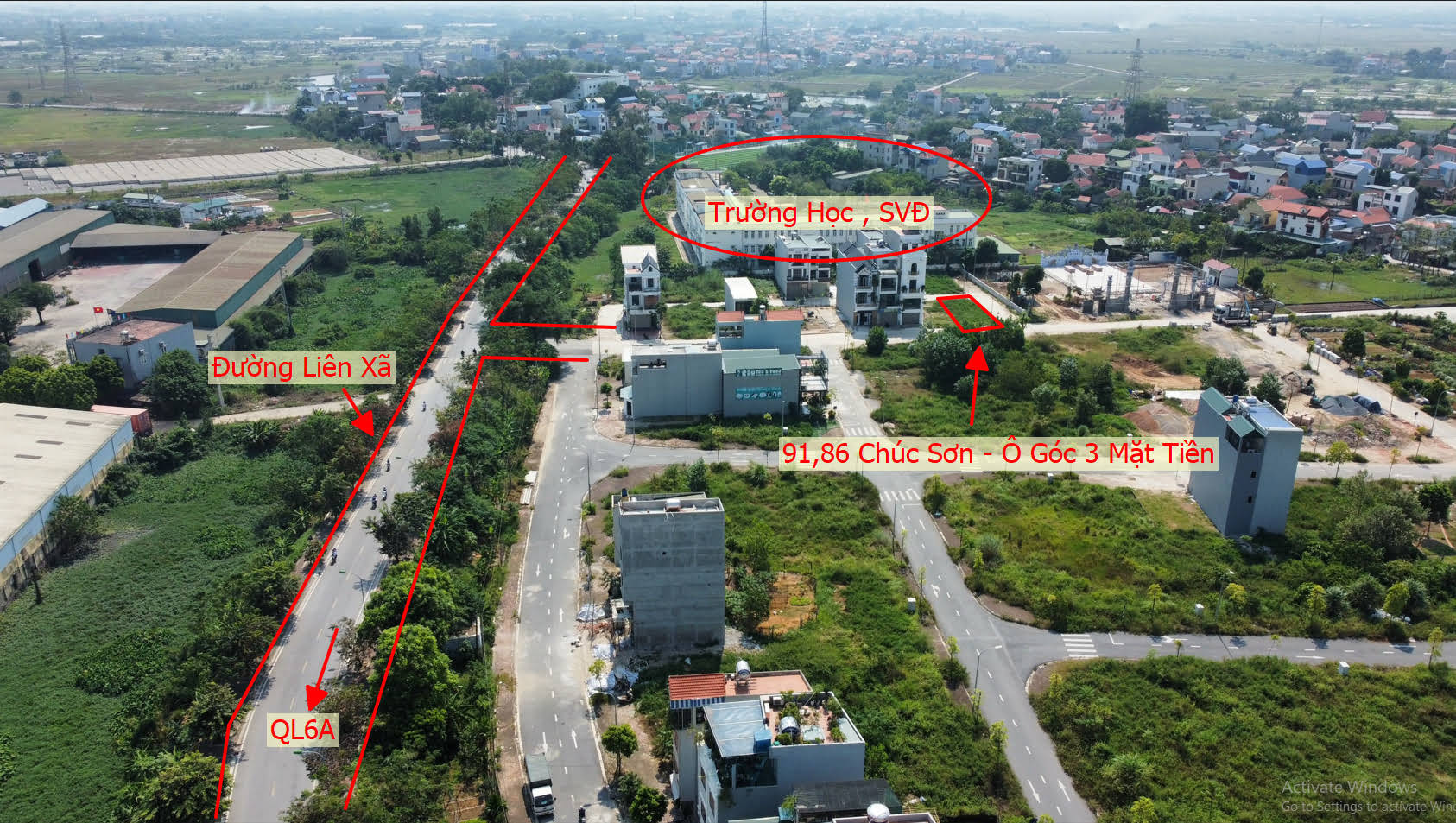 Hình ảnh Bán Lô Góc 3 Mặt Tiền Thuộc Khu Tái Định Cư Đồng Tía Chúc Sơn Sát QL6A (LK15)