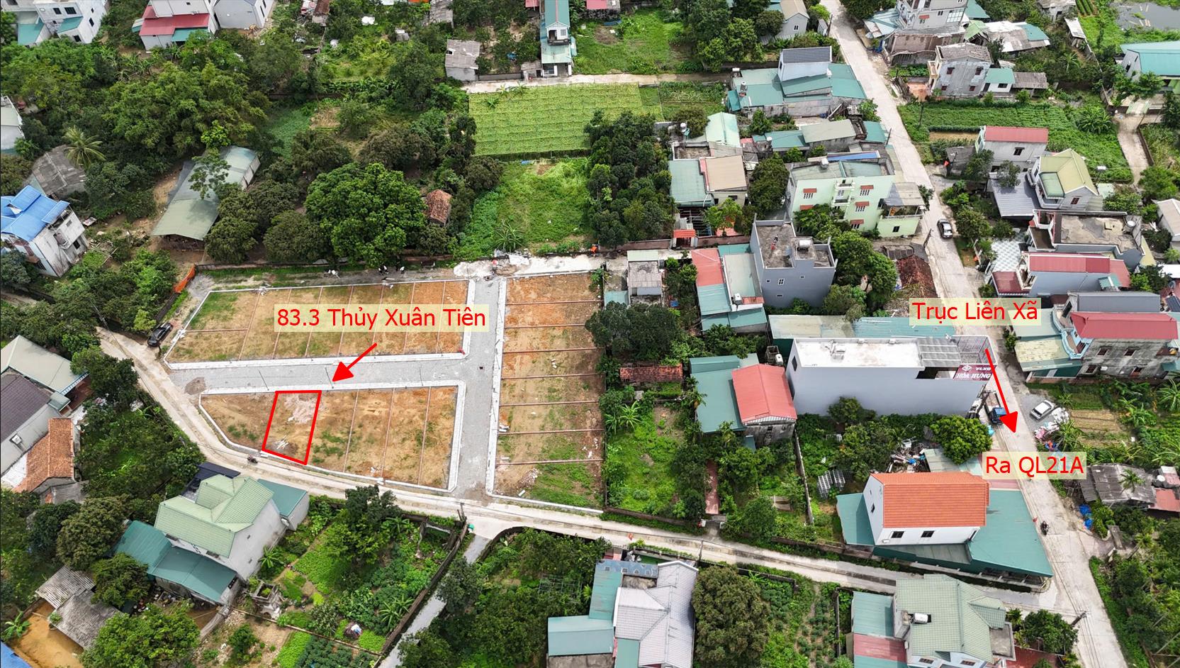 Hình ảnh Đất Phân Lô Thủy Xuân Tiên | 2 Mặt Tiền Sát Trục Chính Liên Xã Ngay Gần Trung Tâm Xã Thủy Xuân Tiên 