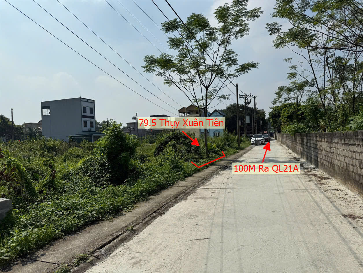 Hình ảnh Bán Thửa Đất 79.5m Tại Thủy Xuân Tiên Ra QL21A Ô Tô Đỗ Tận Đất Thuộc Khu Đất Phân Lô CK2 