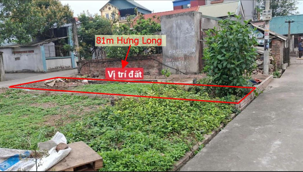 Hình ảnh Bán Lô Đất 81m Tại Hưng Long Mỹ Hào 2 Mặt Tiền Ô Tô Vào Tận Đất Dân Cư Đông Đúc Phát Triển Gần Chợ Trường Học Ủy Ban