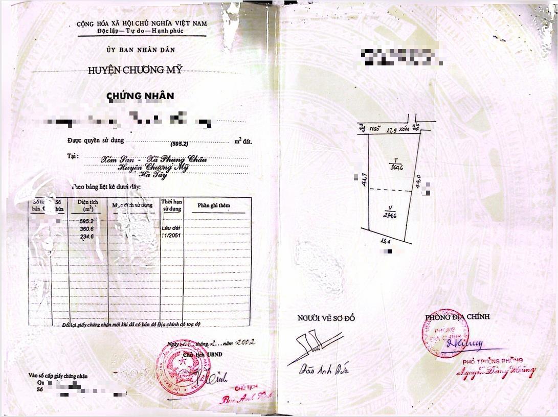 Hình ảnh Bán Thửa Đất 595.2m Tại Phụng Châu Ô Tô Đỗ Tận Đất Sát Trục Chính Kinh Doanh Liên Xã 
