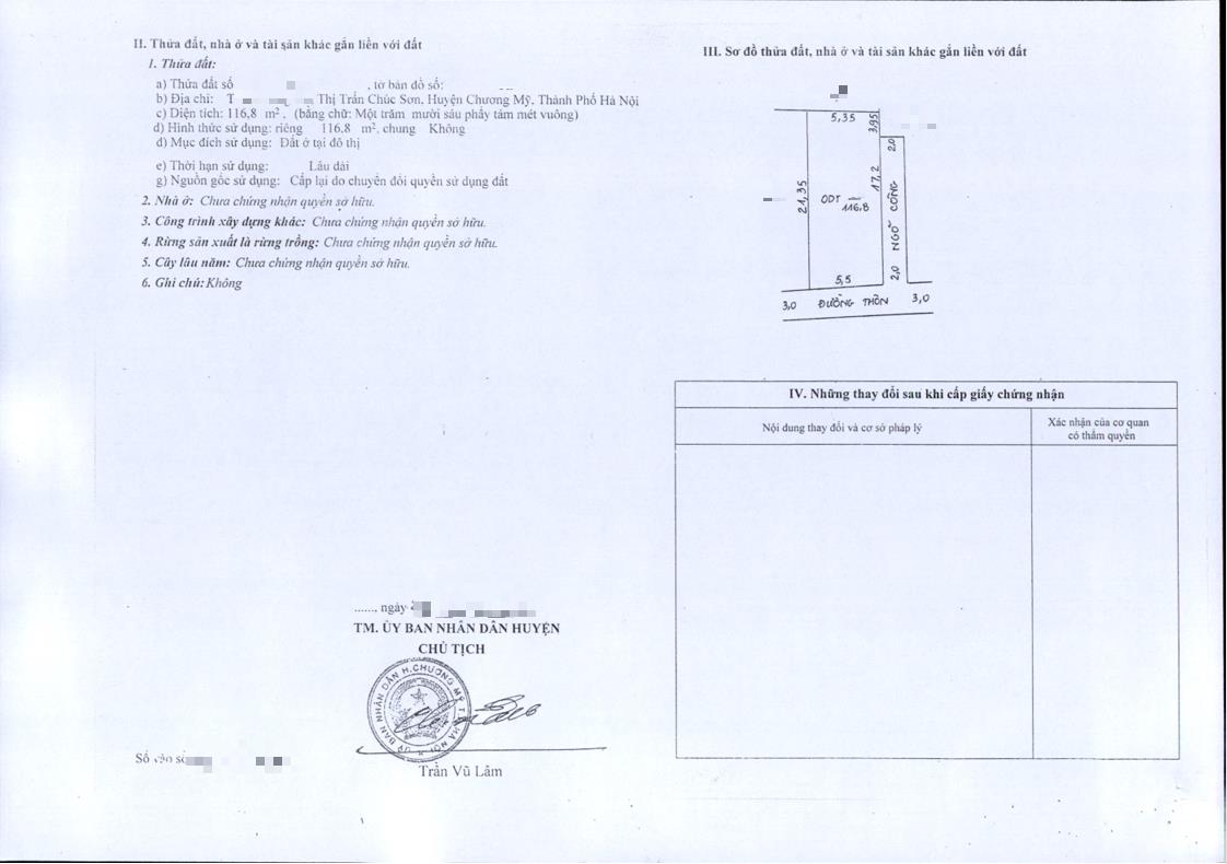 Hình ảnh Bán Lô Góc 2 Mặt Tiền 116.8m Tại Chúc Sơn Full Thổ Cư Đường thông Ô Tô Sát Trục Chính Kinh Doanh 