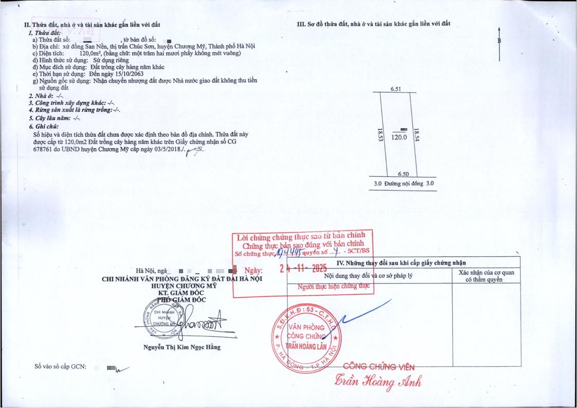 Hình ảnh Bán Thửa Đất 120m Tại Chúc Sơn Ô Tô Đỗ Tận Đất Sát Trục Chính Kinh Doanh Gần QL6A