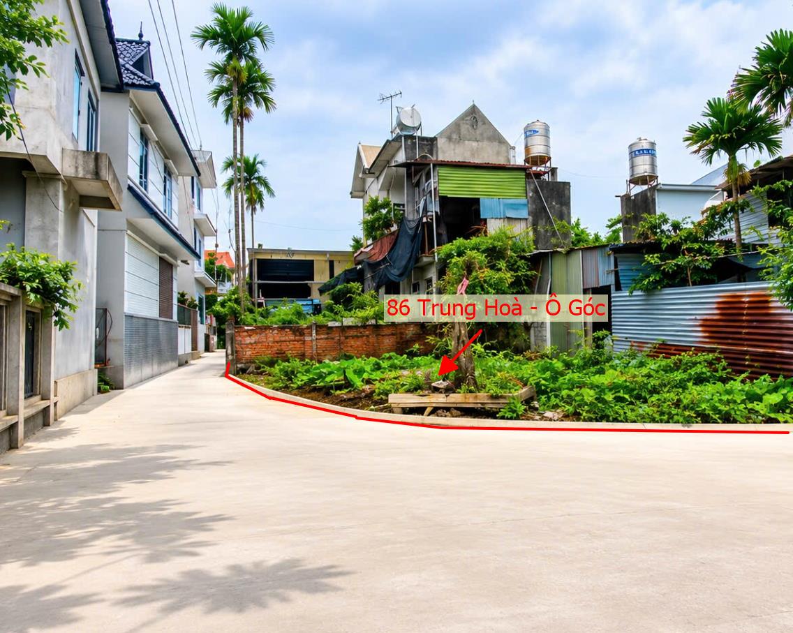 Hình ảnh Bán Lô Góc 2 Mặt Thoáng 86m Ngay Trung Tâm Xã Trung Hòa Sát Trục Liên Xã Gần QL6A Đang Mở Rộng 