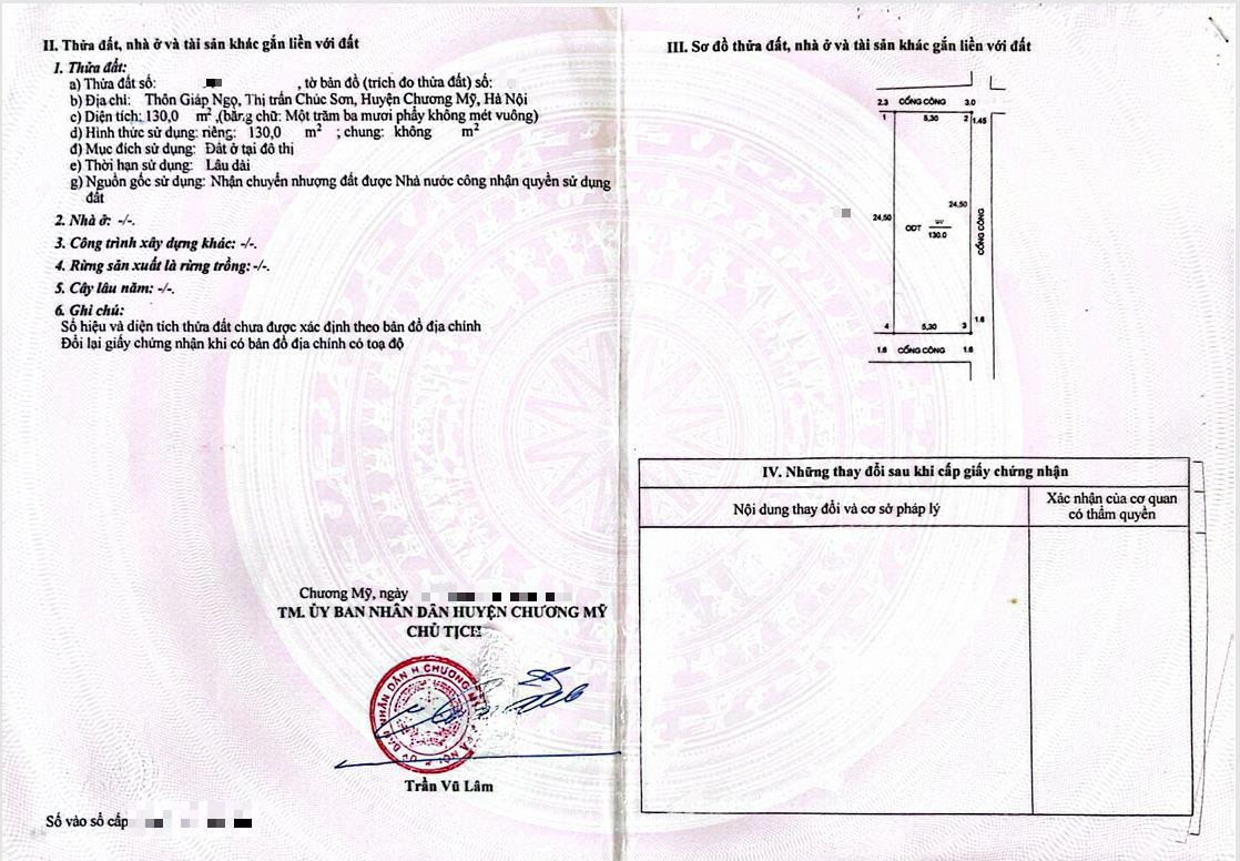 Hình ảnh Bán Lô Góc 3 Mặt Tiền Full Thổ Cư 130m Tại Chúc Sơn Sát Trục Chính Kinh Doanh Gần QL6A