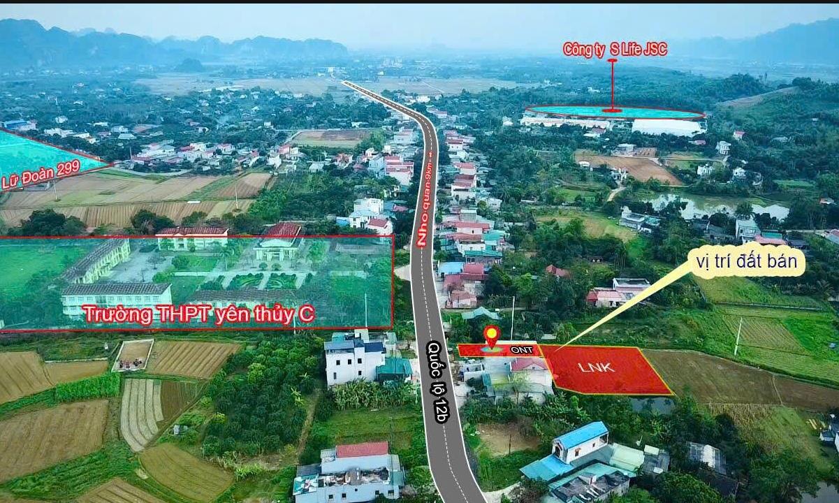 Hình ảnh Bán Lô Đất 1303m Tại Yên Trị Yên Thủy Bám Đường QL12b Ô Tô Vào Tận Đất Dân Cư Đông Kinh Doanh Buôn Bán Giá Đầu Tư