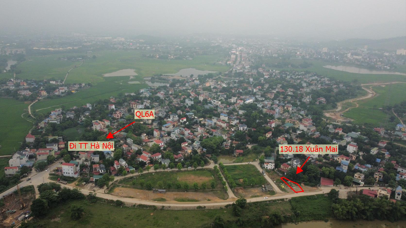 Hình ảnh Bất Động Sản Xuân Mai Bán Đất Đấu Giá Khoang Bèo Tiên Trượng Xuân Mai Sát QL6A Đang Triển Khai Mở Rộng 