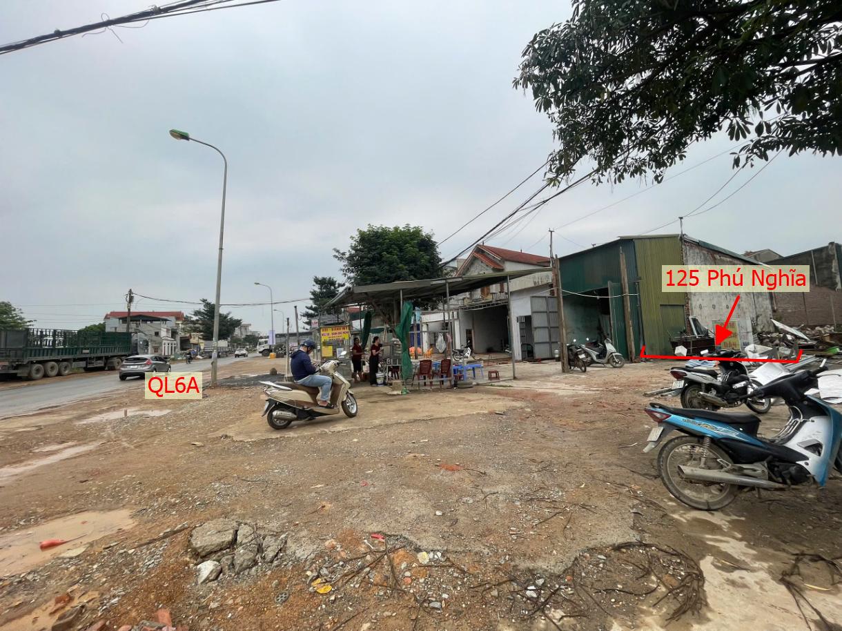 Hình ảnh Bất Động Sản Phú Nghĩa Bán Đất Khu Vực Xã Phú Nghĩa 2 Mặt Tiền Bám Mặt Đường Kinh Doanh QL6A Đang Mở Rộng 