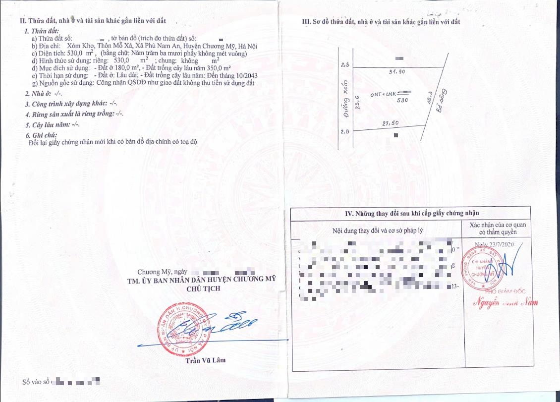 Hình ảnh Bán Thửa Đất 530m Tại Phú Nam An Ô Tô Vào Tận Đất Sát Trục Chính Kinh Doanh Liên Xã