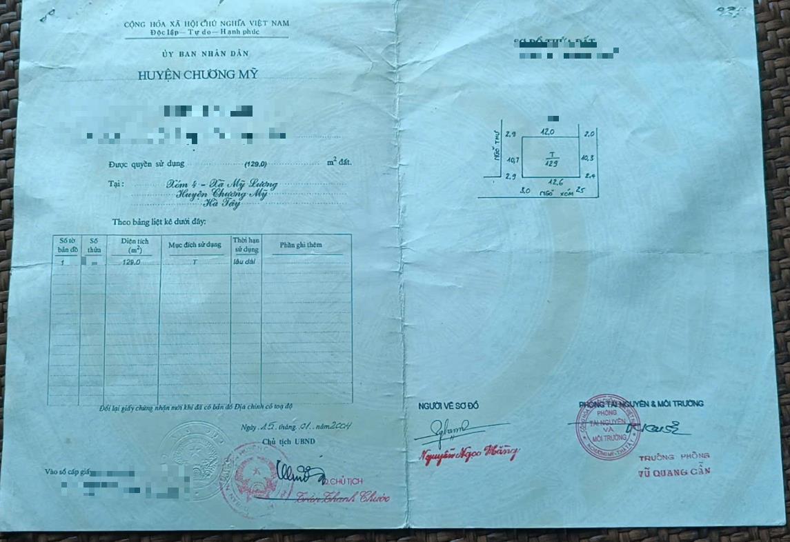 Hình ảnh Bán Lô Góc 3 Mặt Thoáng 129m Tại Mỹ Lương Full Thổ Cư Gần Trục Chính Liên Xã Gí Chỉ Hơn Tỷ
